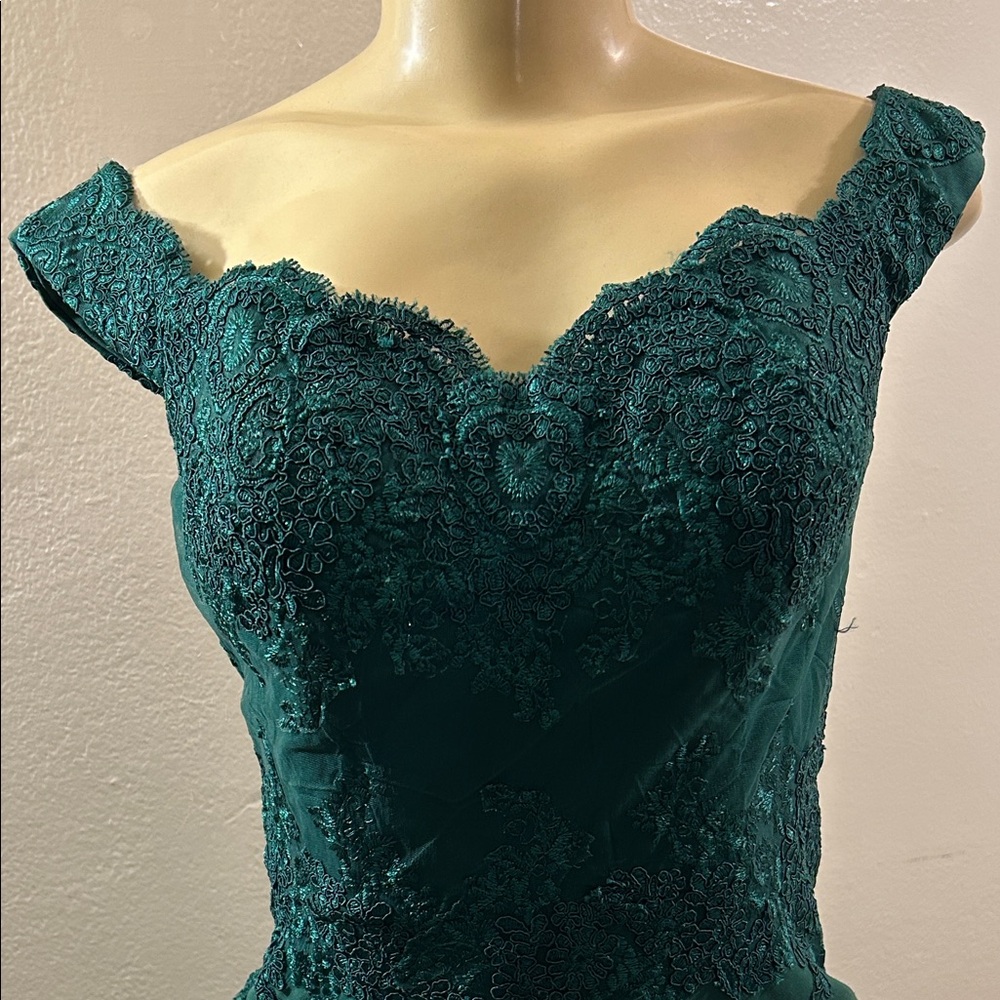 Cinderella Strapless Dark Green Dress